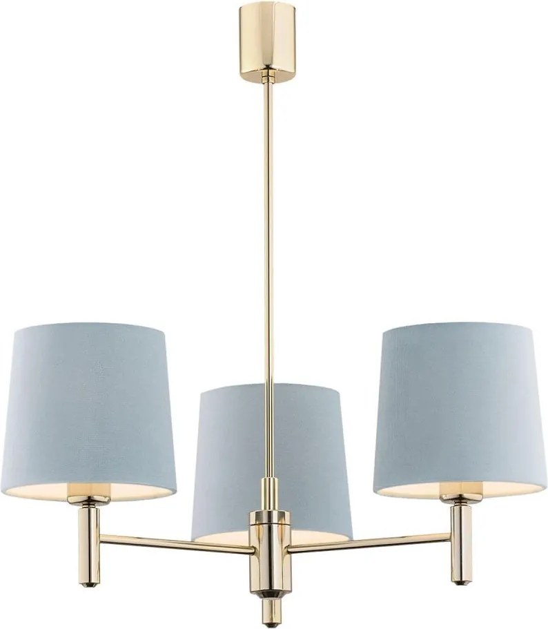 Brilagi - Lustră pe tijă MONTE 3xE27/60W/230V albastru/auriu