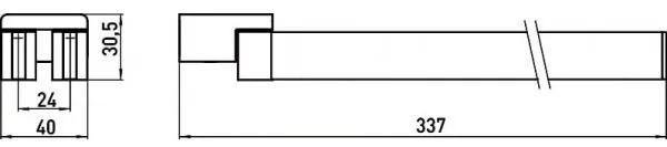 Suport prosop dublu, Emco Loft, 34cm, negru, 055013331