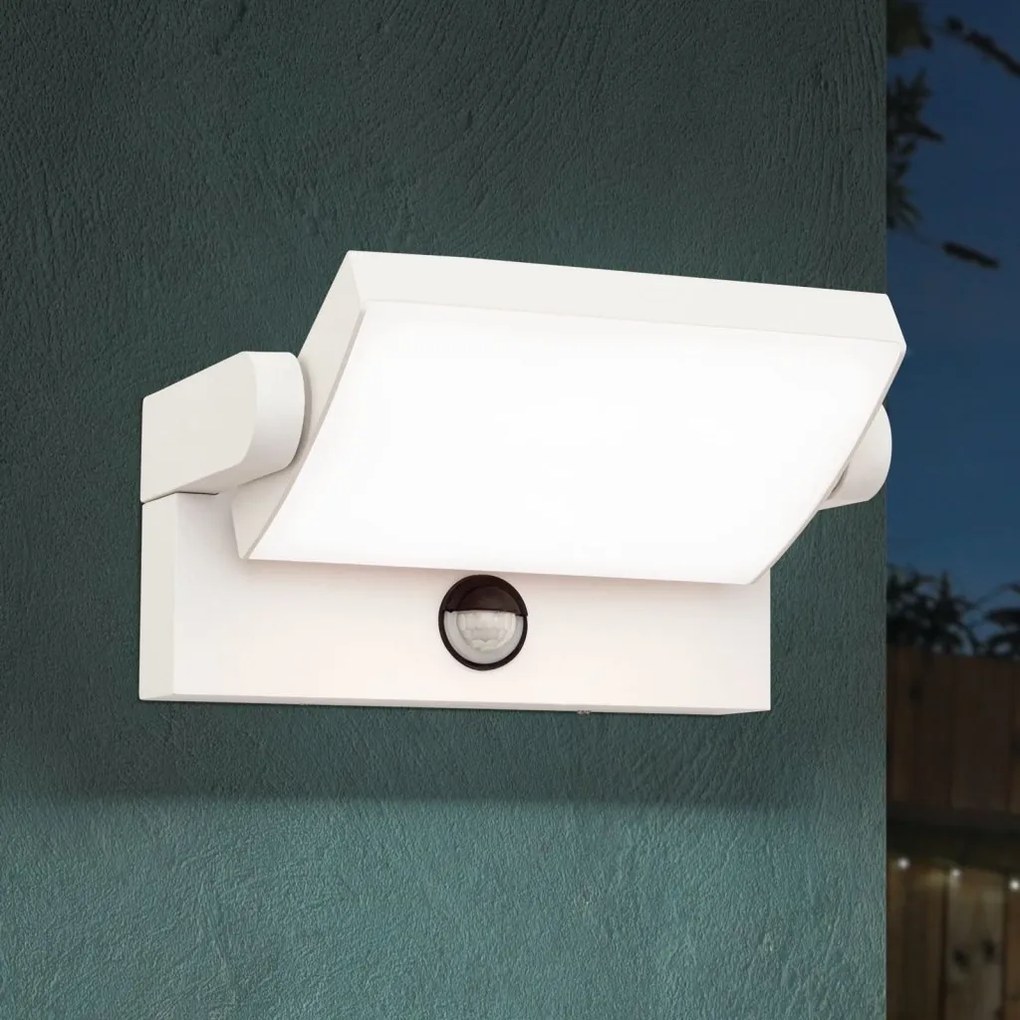 Aplica LED reglabila de exterior cu senzor de miscare IP54 GINGE alba