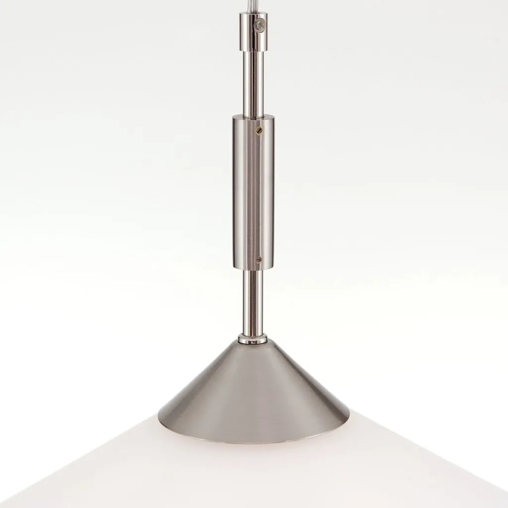 Lustra, Pendul realizat manual ARTDESIGN 40cm, crom satinat/ alb opac