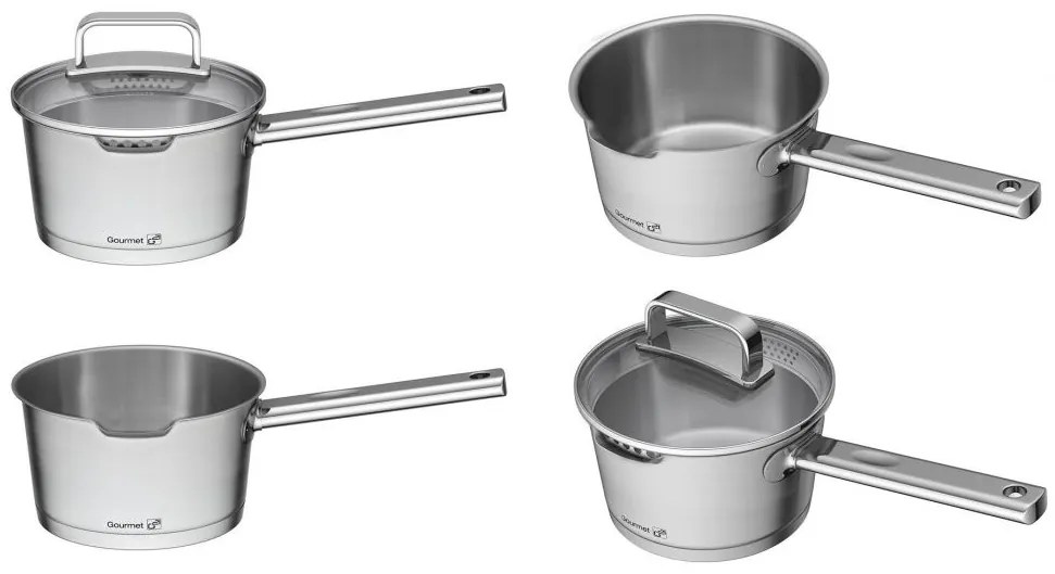 Set de vase G21 Gourmet Magic cu sita,oțel inoxidabil-9piese