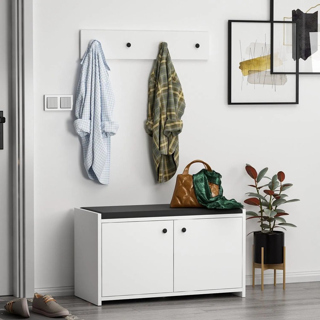 PANTOFAR Zen Shoe Cabinet, Alb, 35x45x80 cm