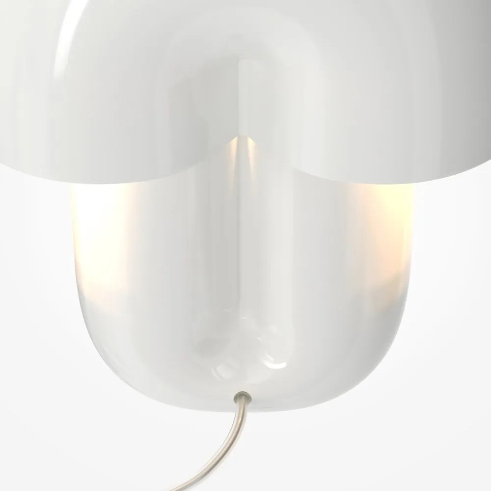Veioza decorativa LED din ceramica Hope alb lucios