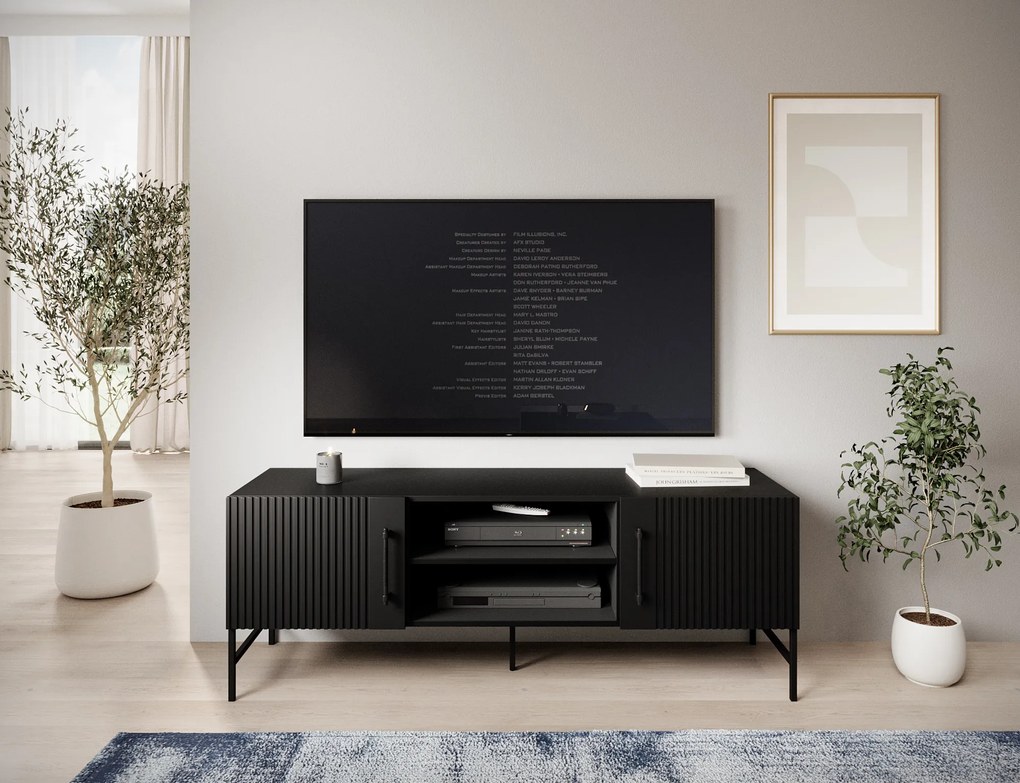 Masuta RTV RAFTT 152x55 cm, negru