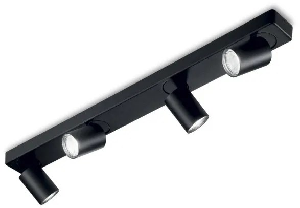Plafoniera cu 4 spoturi directionabile RUDY PL4 NERO 229072 IDL