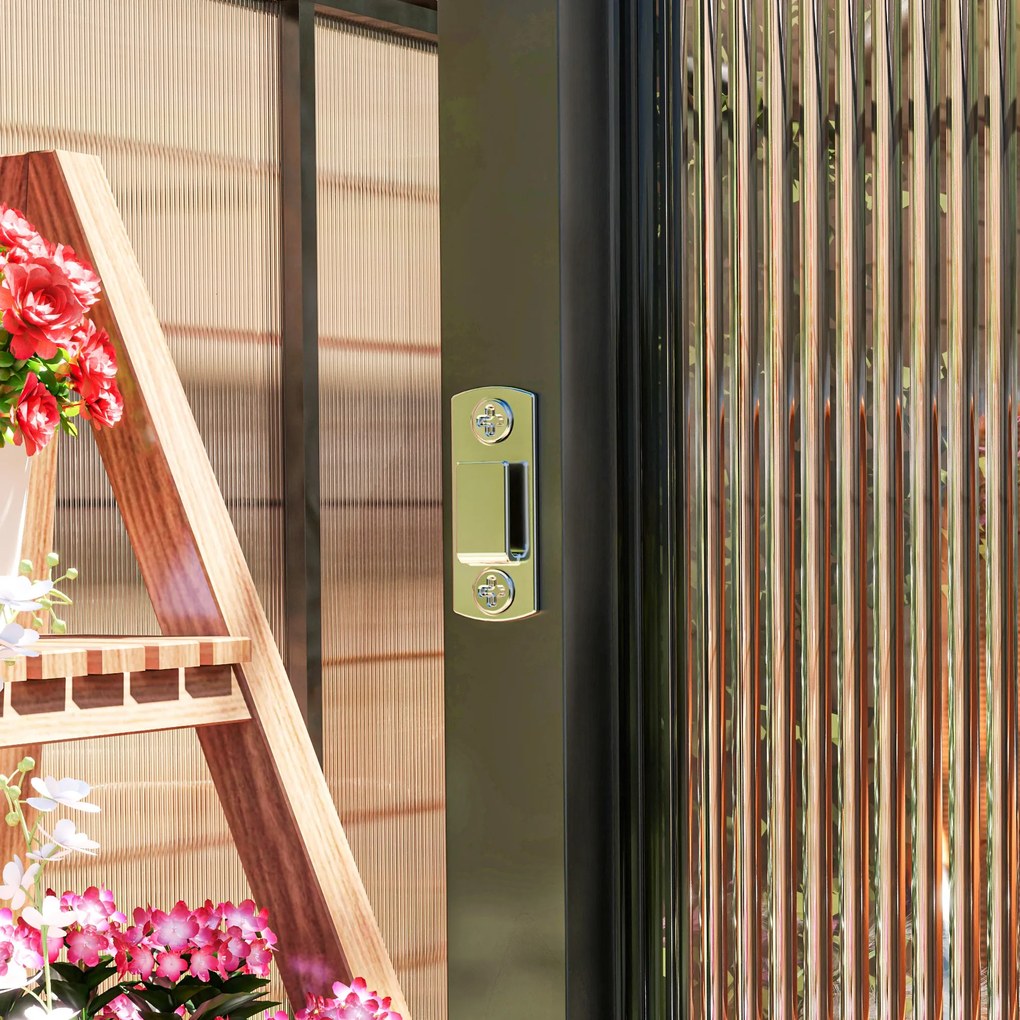 Outsunny Seră de grădină din aluminiu și policarbonat, cu ferestre superioare reglabile 303x183x195cm transparent | Aosom Romania