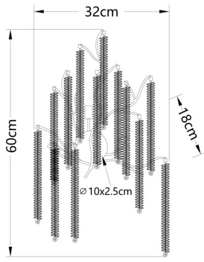 Globo LAVERNE 64137W - Aplica de perete LED 3xG9/8W/230V