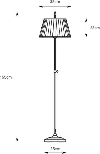 Markslöjd 108972 - Lampă de podea OXFORD 1xE14/40W/230V alb/alamă