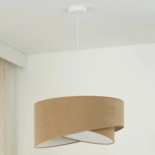 Lustră LED pe cablu Brilagi LYRA 1xE27/15W/230V maro/alb