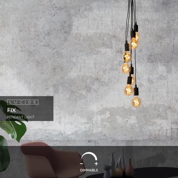 Lustră pe cablu FIX MULTIPLE 7xE27/60W/230V Lucide 08408/07/30