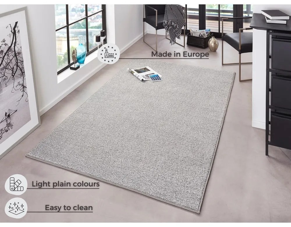 Covor Hanse Home Pure, 80x150 cm, gri deschis