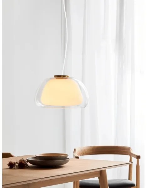Nordlux - Pendul pe cablu JELLY 1xE27/40W/230V alb/transparent