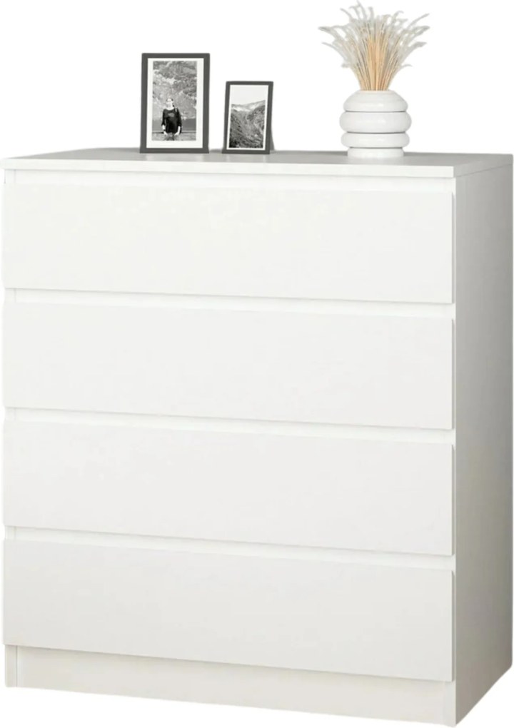 Comoda Gunes, alb, PAL melaminat, 80x46x92 cm