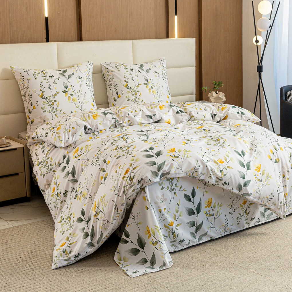 Lenjerie de pat din microfibra CITRUS GARDEN albă Dimensiune lenjerie de pat: 70 x 90 cm | 140 x 200 cm