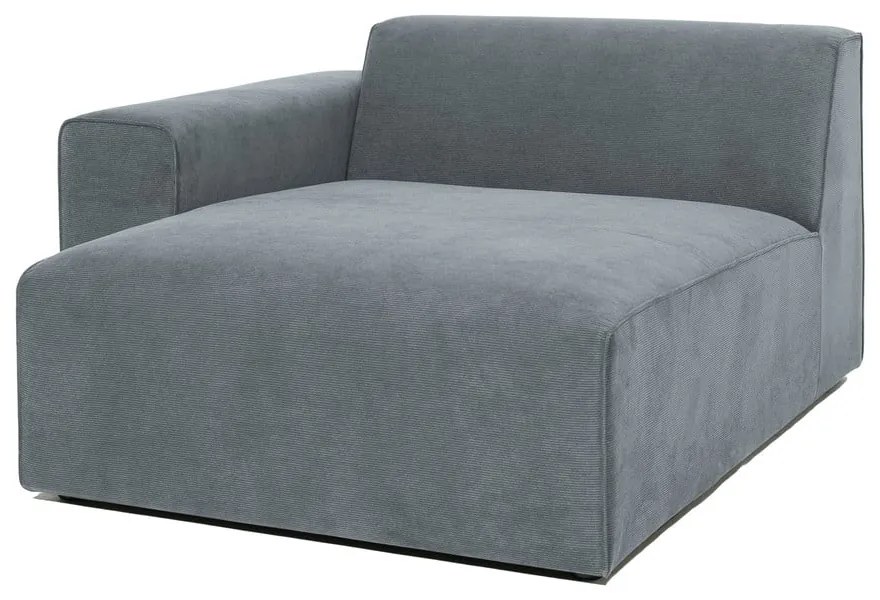 Modul pentru canapea gri cu tapițerie din catifea reiată (cu colț pe partea stângă ) Sting – Scandic