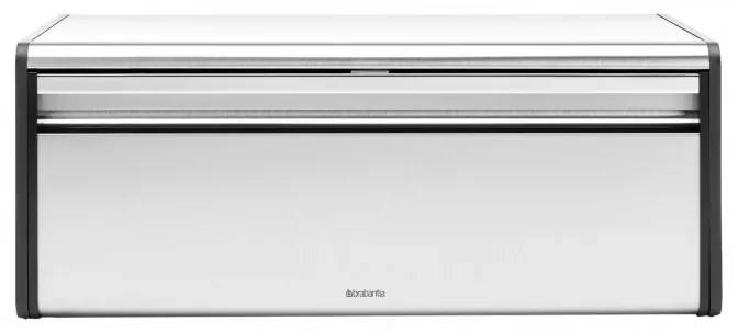 Cutie de paine Brabantia Fall Front 107852, 18 L, 46.5x25 cm, Montare lanaga perete, Fara amprenta, Inox/mat