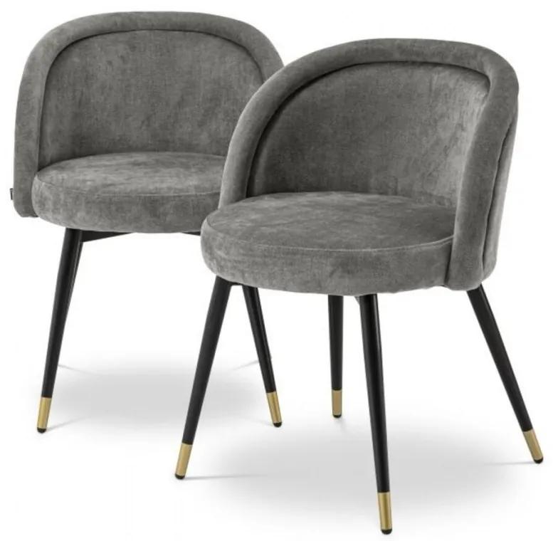 Set de 2 scaune design LUX Chloe, gri 114528 HZ