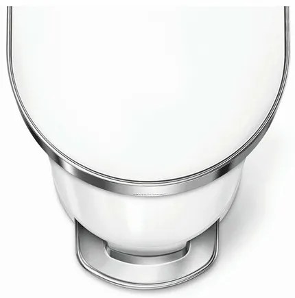 Simplehuman Coș de gunoi cu pedală Slim 45 l, alb