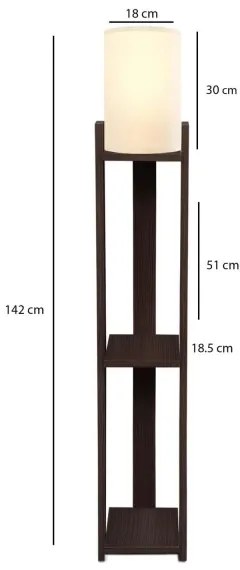 Lampadar AYD, 1x E27, 40 W, 230 V, maro/crem