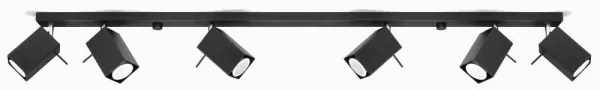Sollux SL.0460 - Spot MERIDA 6xGU10/40W/230V negru