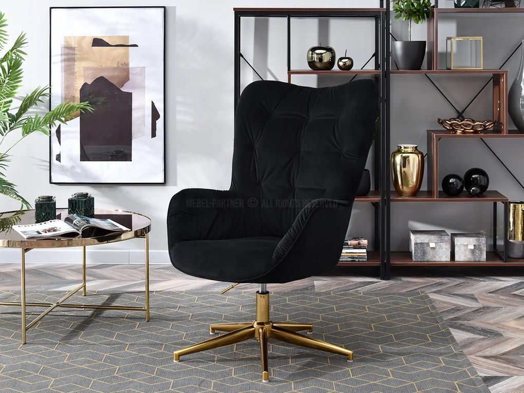 Fotoliu Meryl (negru + auriu). Promo -22%. 1110288