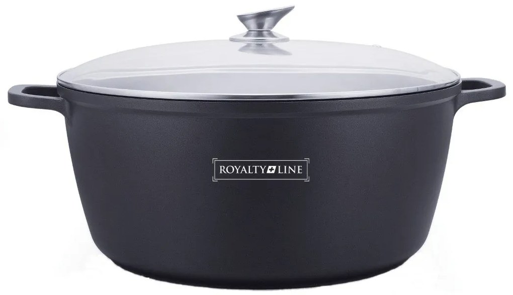 Oală marmorată 14L cu capac, 36 cm – Royalty Line BS36M, curățare ușoară, antiaderentă
