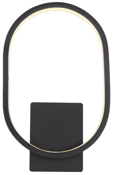 Aplica LED pentru iluminat exterior IP44 Naggy negru H-32cm