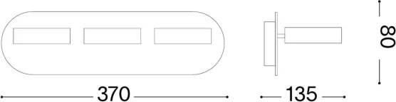 Ideal Lux - Aplica spot de perete OBY 3xLED/6W/230V CRI 90 alb
