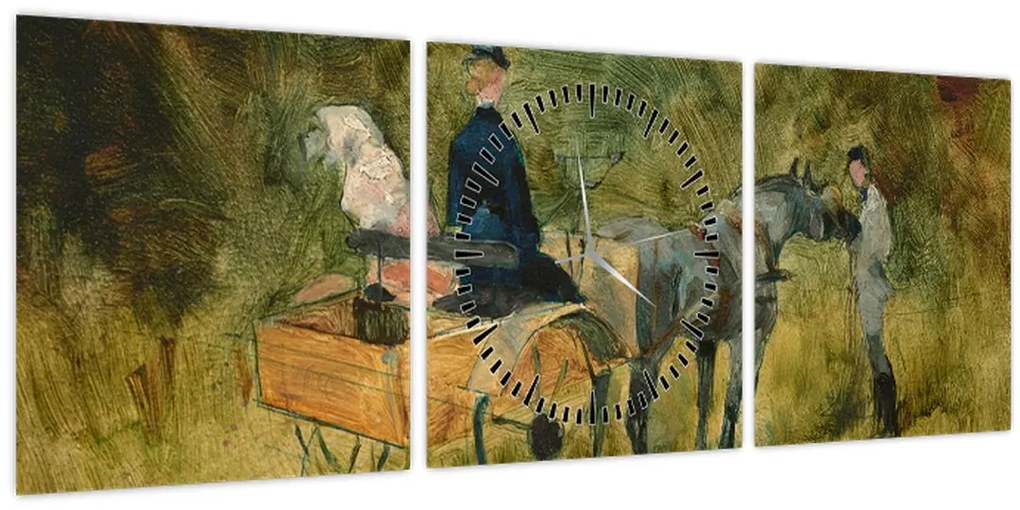 Tablou - Henri de Toulouse-Lautrec, The Trap, reproducere (cu ceas) (90x30 cm)