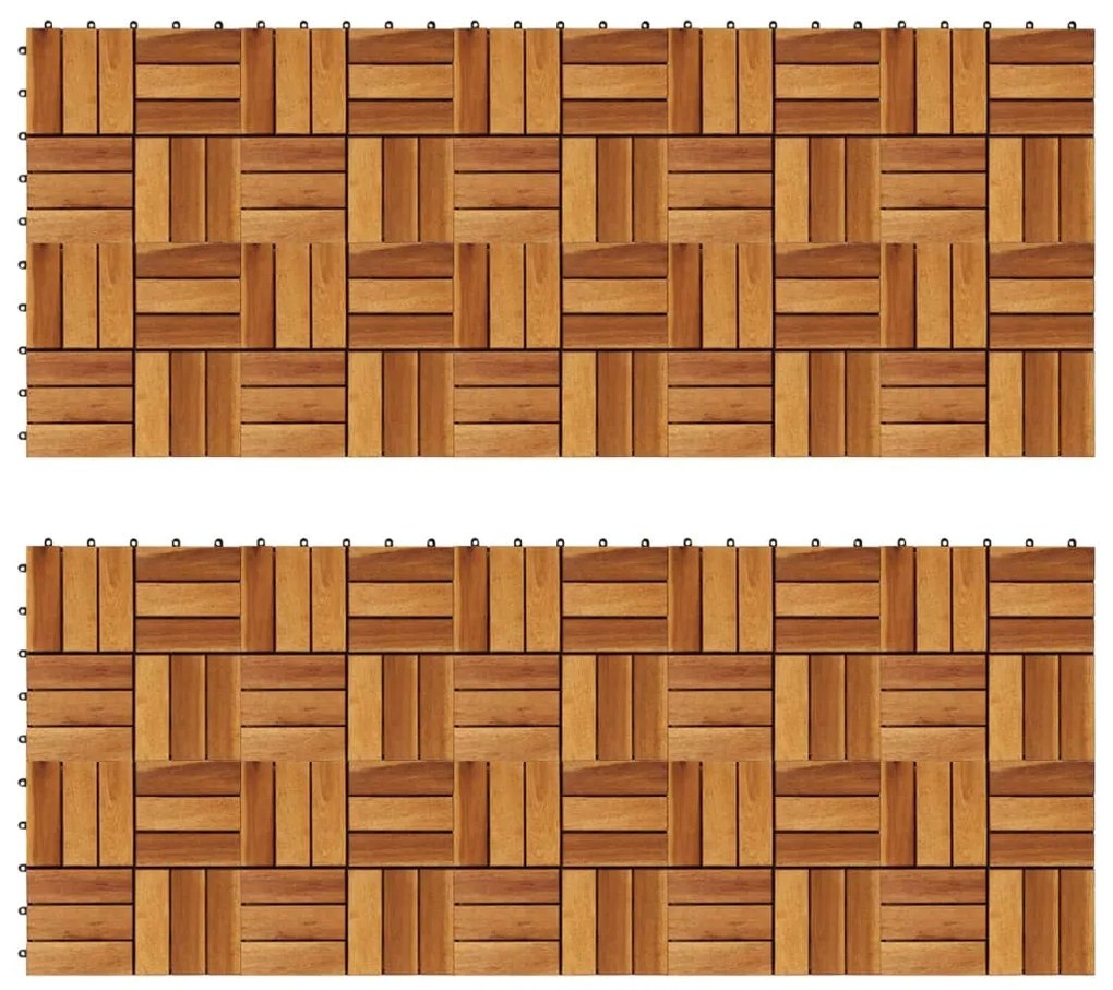 Set dale din lemn de acacia, 30 x 30 cm, 20 buc.