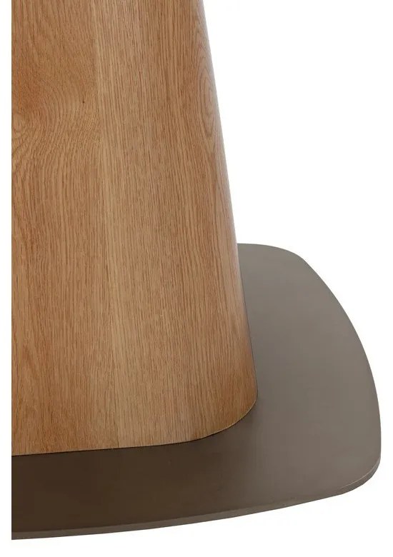 Masă de dining cu aspect de lemn de stejar 120x120 cm Etel – MOME