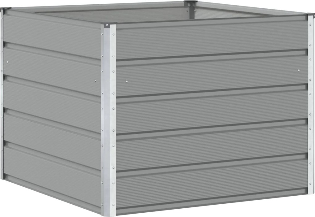 vidaXL Jardinieră Gri deschis 100 x 100 x 75 cm Oțel