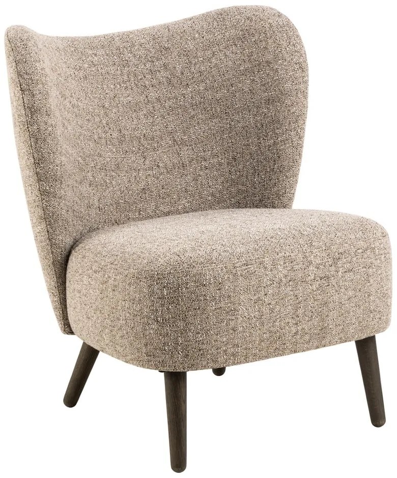 Fotoliu bej cu tapițerie din țesătură bouclé Elmont – Actona