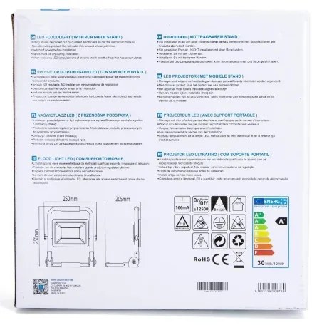 Proiector LED portabil LED/30W/230V IP44 Aigostar
