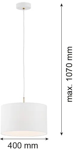 Lustră pe tijă KARIN 1xE27/15W/230V albă Argon 4343