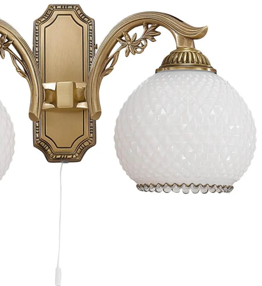 Aplica clasica din alama cu 2 brate design italian 8600