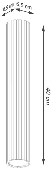 Spot Sollux SL.1571 KARBON 1xGU10/10W/230V 40 cm negru