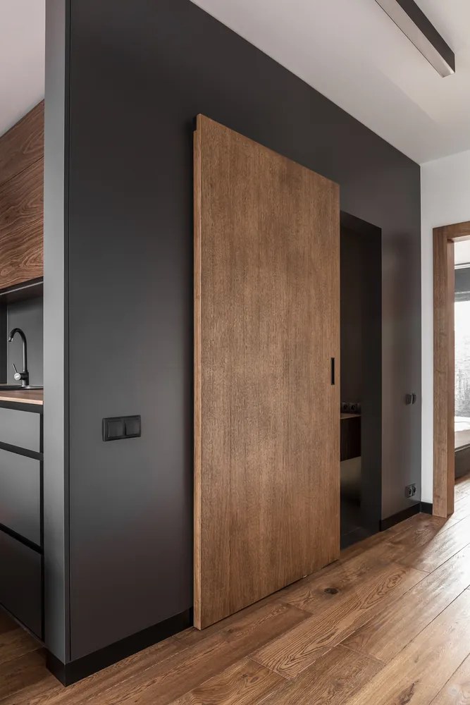 Usa de interior glisanta Porta Efekt cu sistem ascuns de glisare 1044x2230, 780 x 2060, ST / DR, Gladstone /  Halifax, Stejar Scandinav
