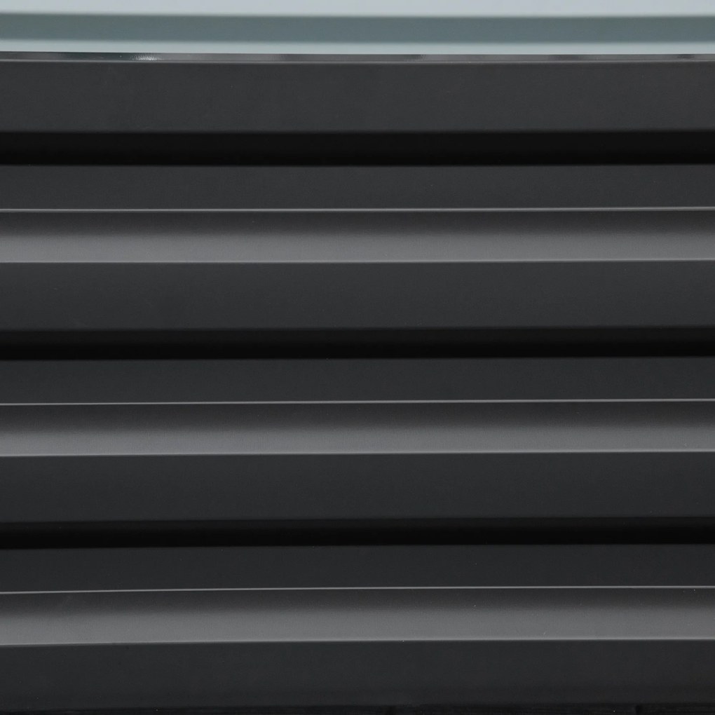 Outsunny Cadru de grădină dreptunghiular din tablă de oțel ondulată 120 x 60 x 30,5 cm gri | Aosom Romania