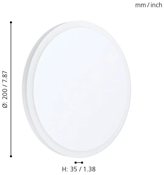 Eglo 98656 - Plafonieră LED MONGODIO 1 LED/8,6W/230V