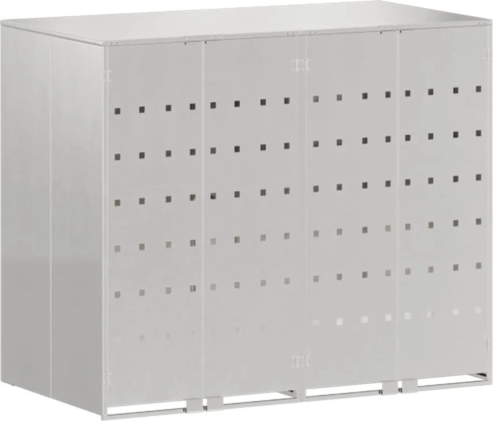 vidaXL Depozitare pentru 3 pubele Wheelie 340 x 77.5 x 115.5 cm