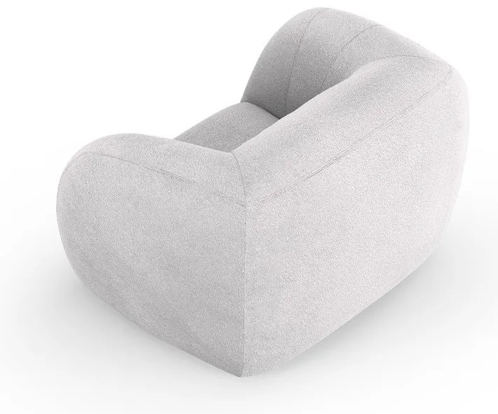 Fotoliu gri deschis cu tapițerie din stofă bouclé Essen – Cosmopolitan Design