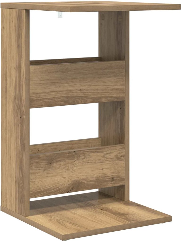 vidaXL Masă laterală Stejar Artizanal 40 x 35 x 60,5 cm Lemn compozit