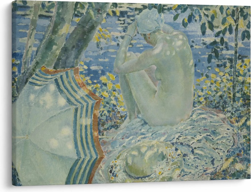 Tablou - Frederick Carl Frieseke, On the Bank, reproducere (70x50 cm)