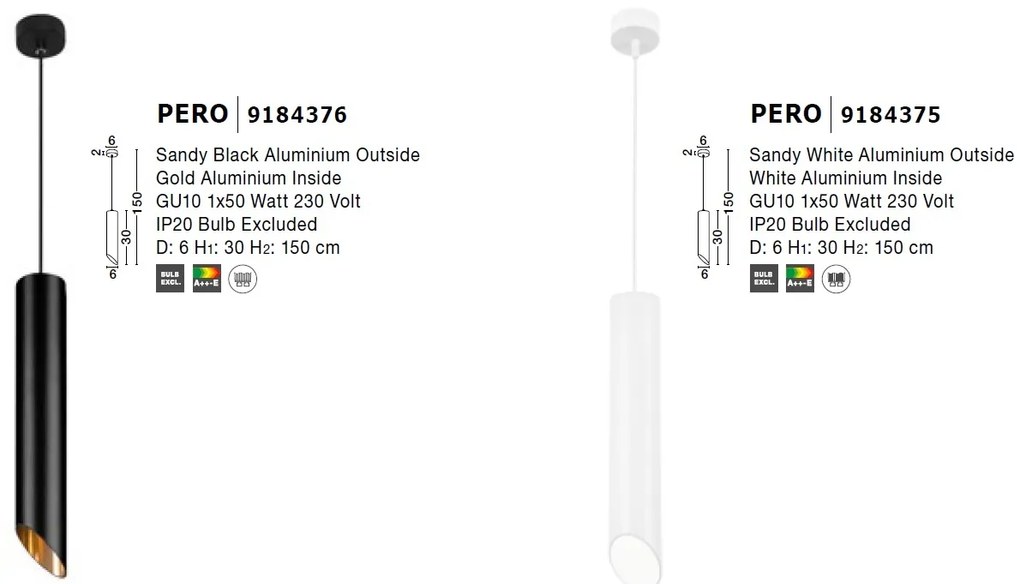 Pendul design modern Pero alb NVL-9184375