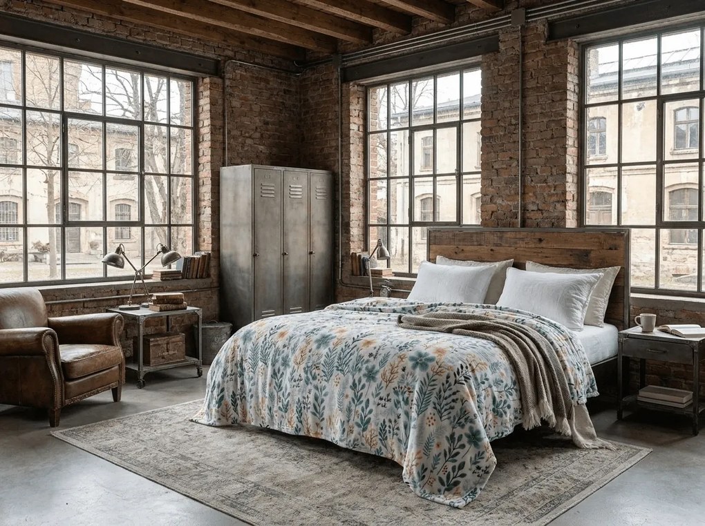 Patura microplus BOTANELLA, albastra Dimensiune: 200 x 220 cm