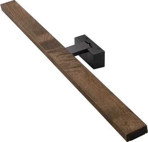 Brilagi -LED iluminare pentru oglindă de baie 3-în-1 WOODY MIRROR LED/15W/230V IP44 negru/stejar-nuc