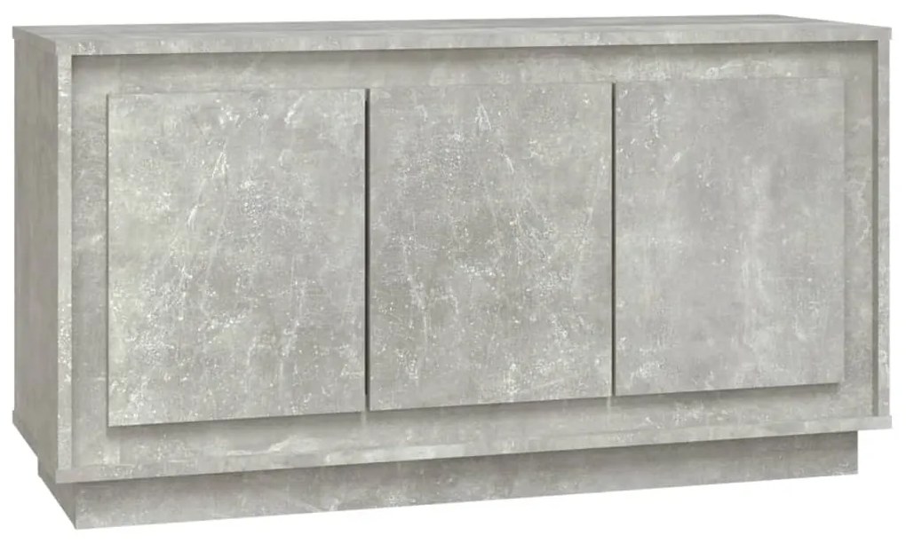 831889 vidaXL Dulap, gri beton, 102x35x55 cm, lemn prelucrat