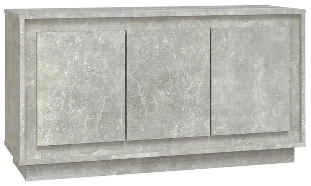 831889 vidaXL Servantă, gri beton, 102x35x55 cm, lemn prelucrat