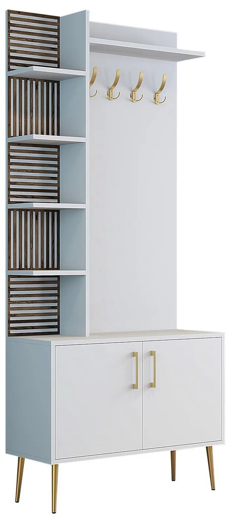 Mobilier hol Valery D (Alb + Auriu). 1089147